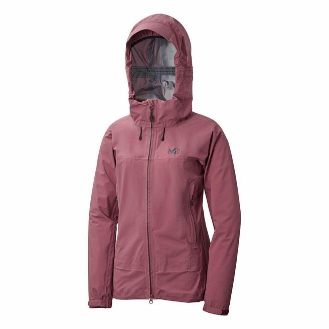 Millet 女TYPHON 50000 玫瑰褐防水外套，8790元。（GO WILD提供）