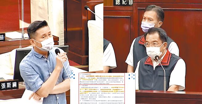 台北市推動寵物友善城市，市議員戴錫欽（左）9日發現，市長柯文哲上任至今，警方依社會秩序維護法開罰案件中，寵物噪音占了很大比例，他質疑市府聲稱動物友善，但狗卻不能叫，鳥卻不能鳴。（摘自台北市議會網站）