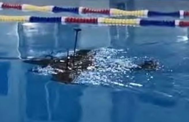 南京航空航太大學研製的無人飛行潛艦原型。（南京航空航太大學）