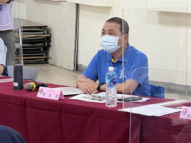 侯友宜今出席板橋區行動治理座談會。（王揚傑攝）