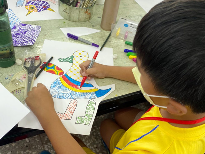 苗栗县蕉埔国小学童作品。(照片/教育部提供)