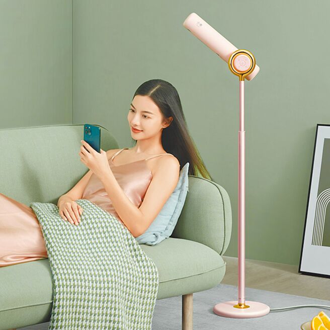 台隆手创馆的「小岚立式吹风机」懒出新高度，3990元。（台隆手创馆提供）