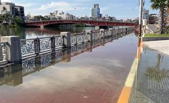 農曆十五遇滿潮  台南運河再度溢滿淹水