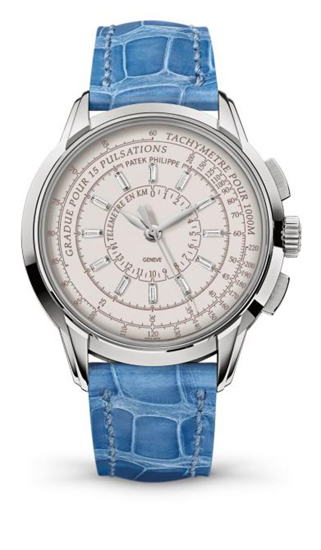 百达翡丽为庆祝创厂175周年时推出的Ref.4675G_001计时码表。（Patek Philippe提供）