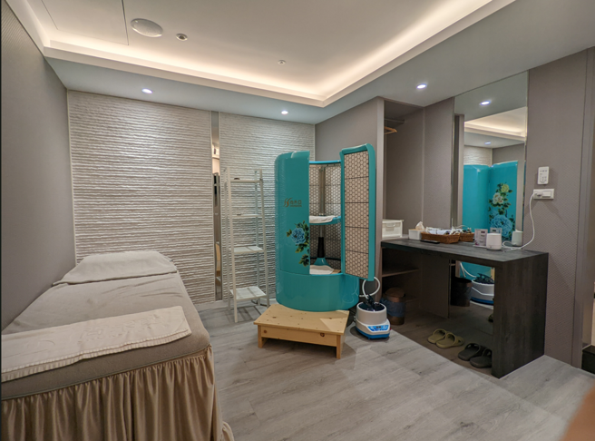 尚禾亚康养集团已来到全台23间店数规模，今年更在美国休士顿拓展国外第一家实体店面，准备开放海外加盟。（叶思含摄）