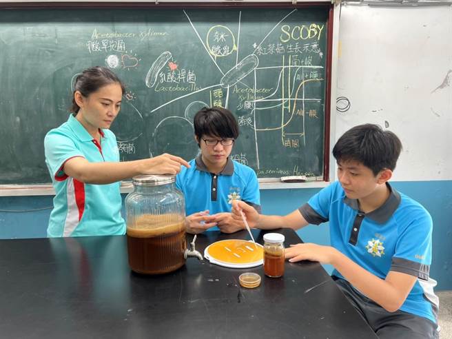 土城国中生活与应用科学科（二）作品「识时务者为『菌』杰－探讨红茶菇生长环境与应用价值」获全国科展国中组第一。（新北市教育局提供）