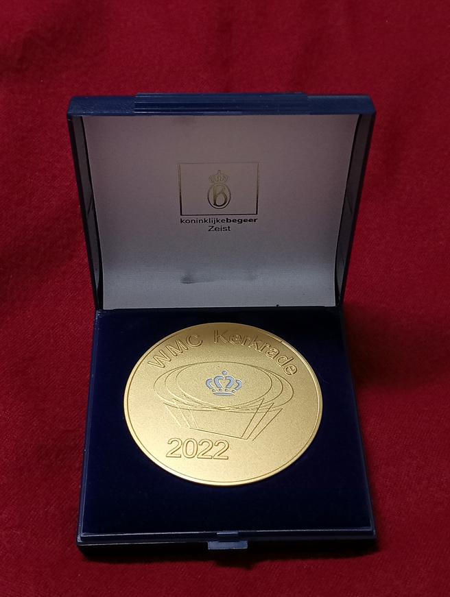 WMC2022-建中乐旗联队奖牌。(建中乐旗队提供)