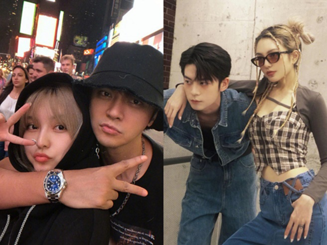 周扬青与小猪罗志祥才传復合，就PO与小鲜肉亲密合照。（图/翻摄自罗志祥微博、周扬青