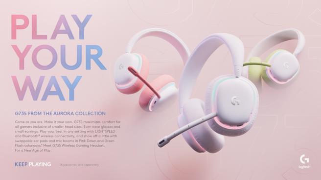 Logitech G的G735无线耳机为首款支援Blue VO!CE 2.0软体的耳机，完美整合多样听觉乐趣。（Logitech提供）