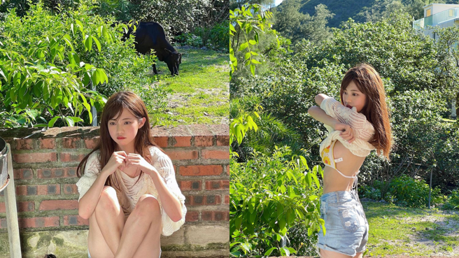 區明妙自6月脫衣後，IG開始走性感風。(圖/區明妙 IG)