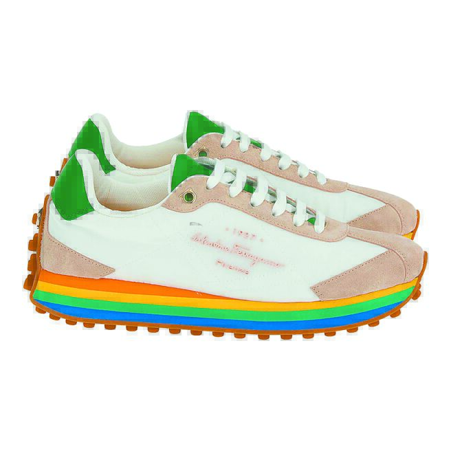 Ferragamo彩虹运动鞋，2万7900元。（Salvatore Ferragamo提供）