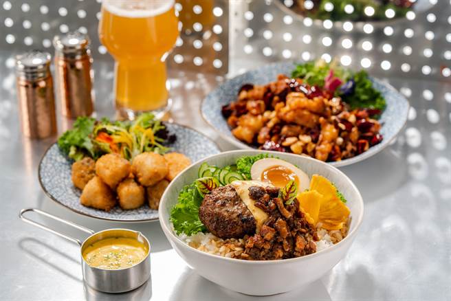 多款台式下酒菜包含中港霸气滷肉饭。（金色三麦提供）