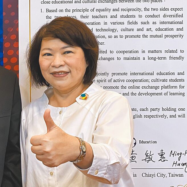 嘉义市长黄敏惠稳扎稳打，争取连任。（廖素慧摄）