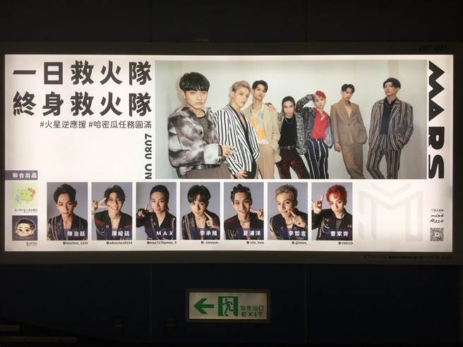 粉丝集资捧火星上「忠孝新生」捷运灯箱。（凯渥提供）