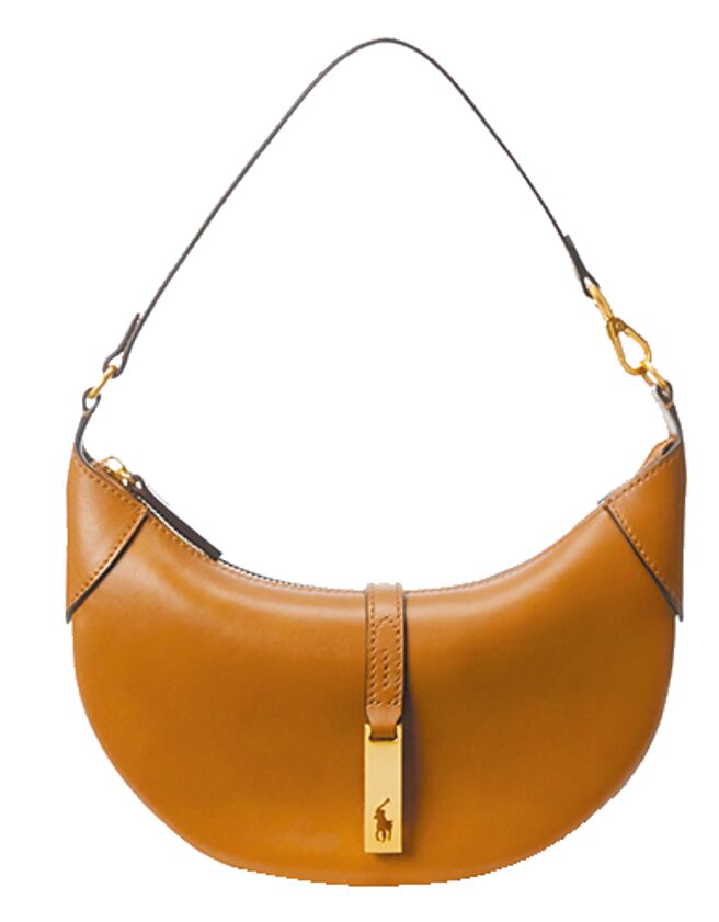 Polo ID 迷你单肩包(驼)，1万5880元。（Polo Ralph Lauren提供）