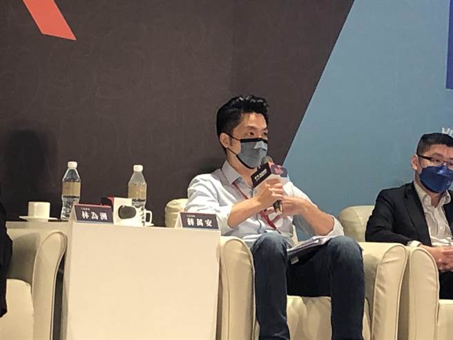 国民党台北市长参选人蒋万安今天下午出席NOWnews跨世代论坛。（杨亚璇摄）