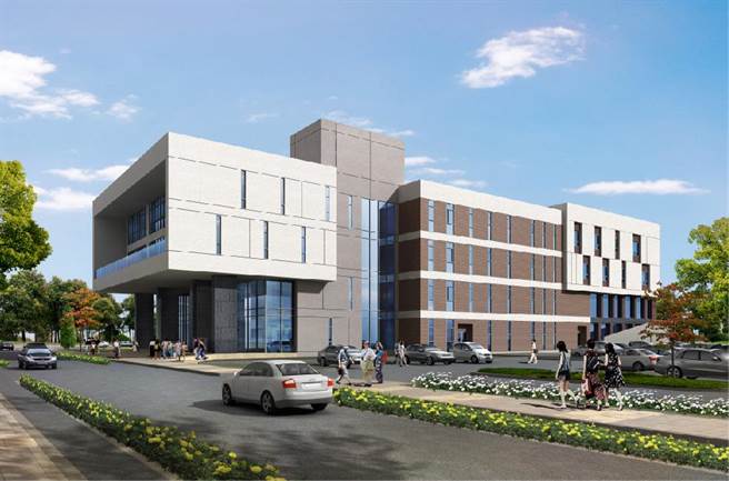 震大金郁金香酒店位台湾港务公司震大海运发展学院的园区，预计2022年第四季开幕的，是台中海线首家国际品牌酒店。（震大金郁金香酒店提供／冯惠宜台中传真）