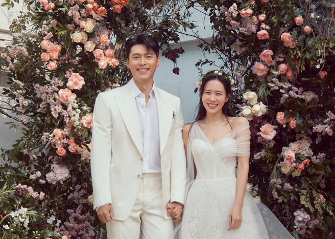 孙艺真和玄彬结婚。(图/ 摘自韩网topstarnews)