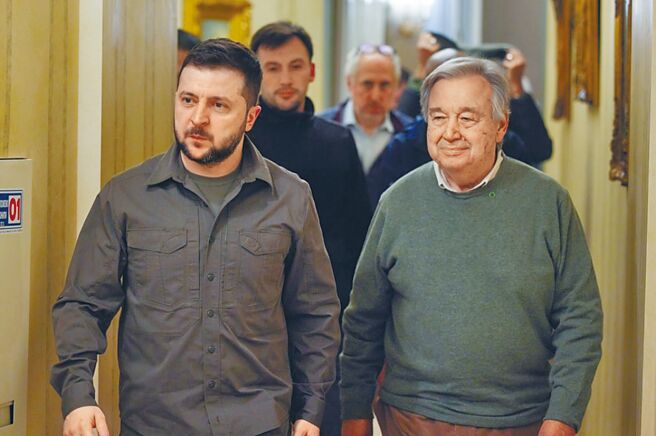 針對烏南札波羅熱核電廠情勢，聯合國祕書長古特雷斯將在18日與烏國總統澤倫斯基、土耳其總統艾爾段舉行三邊會談。（摘自烏克蘭總統府官網）