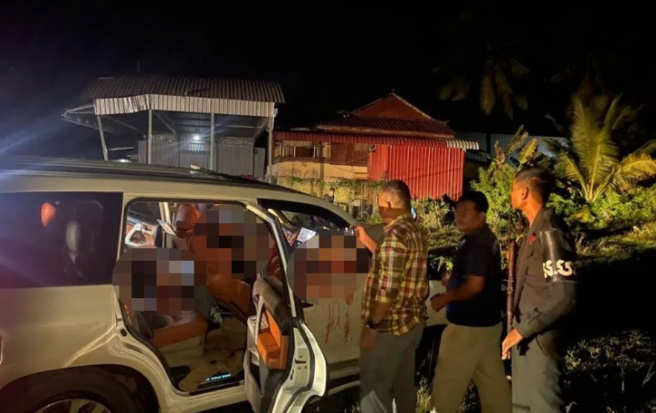 新冠疫情大流行对西港犹如雪上加霜，当地黑帮为了争夺利益更加不择手段，黑帮为利益火拼情节愈发激烈。图为警方在调查黑帮火拼事件现场。（图／网路）