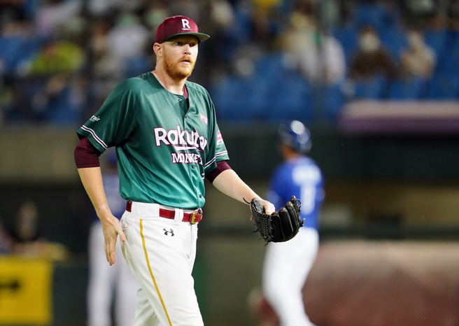 乐天桃猿洋投霸林爵。（资料照，乐天桃猿提供）