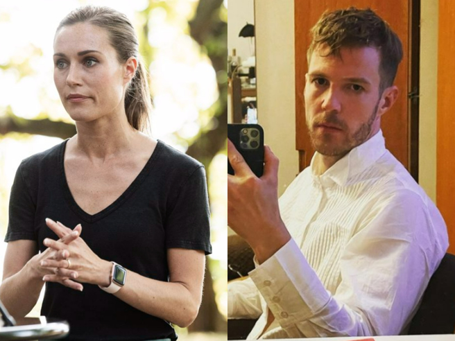 芬蘭美女總理馬林（Sanna Marin）、歌手維約瑟維塔（Olavi Uusivirta）。(圖/美聯社、@Olavi Uusivirta IG)