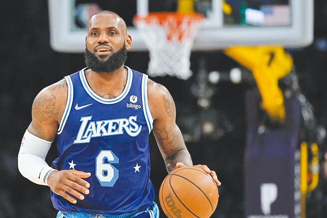 湖人隊球星詹姆斯。（美聯社）