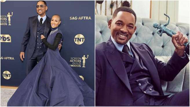 威爾史密斯在今年的奧斯卡頒獎典禮上當眾賞了主持人克里斯洛克一巴掌，全球轟動。(圖/威爾史密斯 IG)