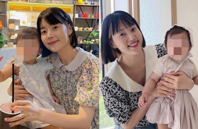 韩智慧与1岁多超萌女儿。（图／jh_han IG）