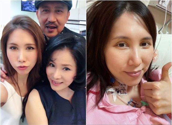 看到女儿硬撑病体，李亚萍十分心疼。（图／翻摄自脸书／李亚萍）