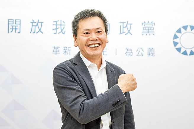 国民党林为洲要为蓝军夺回失去8年的竹北市长宝座。（罗浚滨摄）