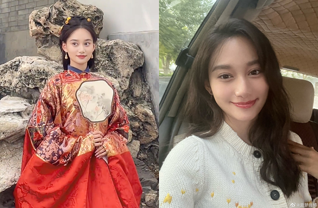 夏梦被封Angelababy接班人。（图／翻摄自夏梦微博）