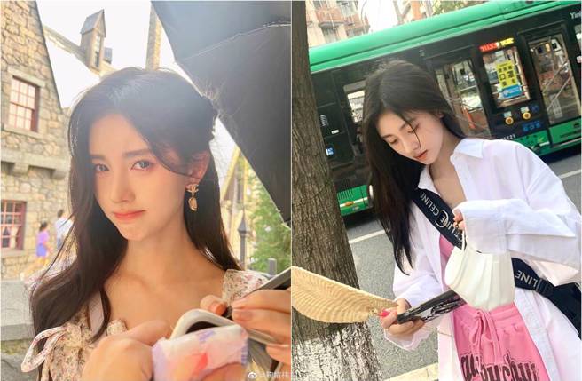 鞠婧祎被封为「4000年一遇美女」。（图／取材自微博）