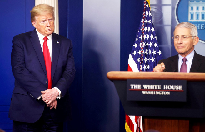 佛奇（Anthony Fauci）在川普执政期间受到冷落。（资料照／路透社）
