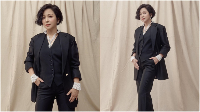 杨贵媚上节目透露自己与小鲜肉的互动，惹得眾人大笑。(图/杨贵媚 脸书)