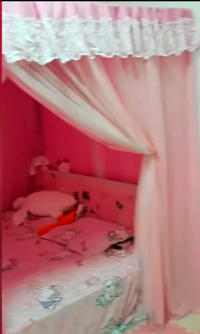 女子房间内的摆设曝光后，许多网友怀疑是蚊帐挡住了冷空气。（图／翻摄自星视频微博）