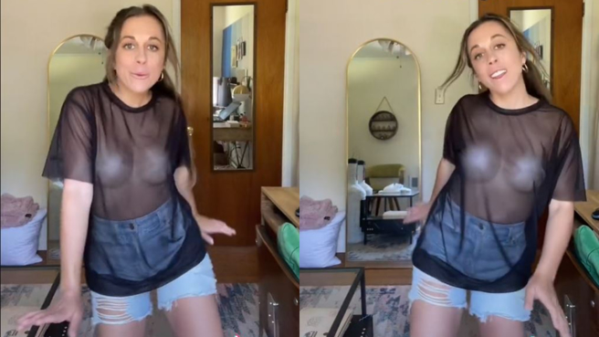 丹妮透露她常被人議論乳房，但她只是想跟一般人一樣上街。(圖/丹妮 抖音)