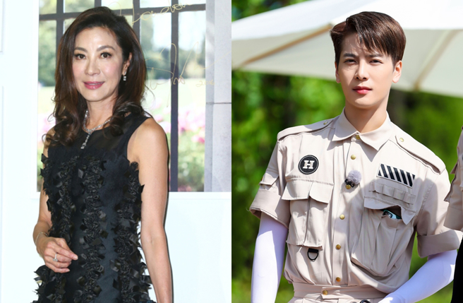 楊紫瓊(左)近日被拍到和歌手王嘉爾(右)一起熱舞。(圖/中時資料照、微博)