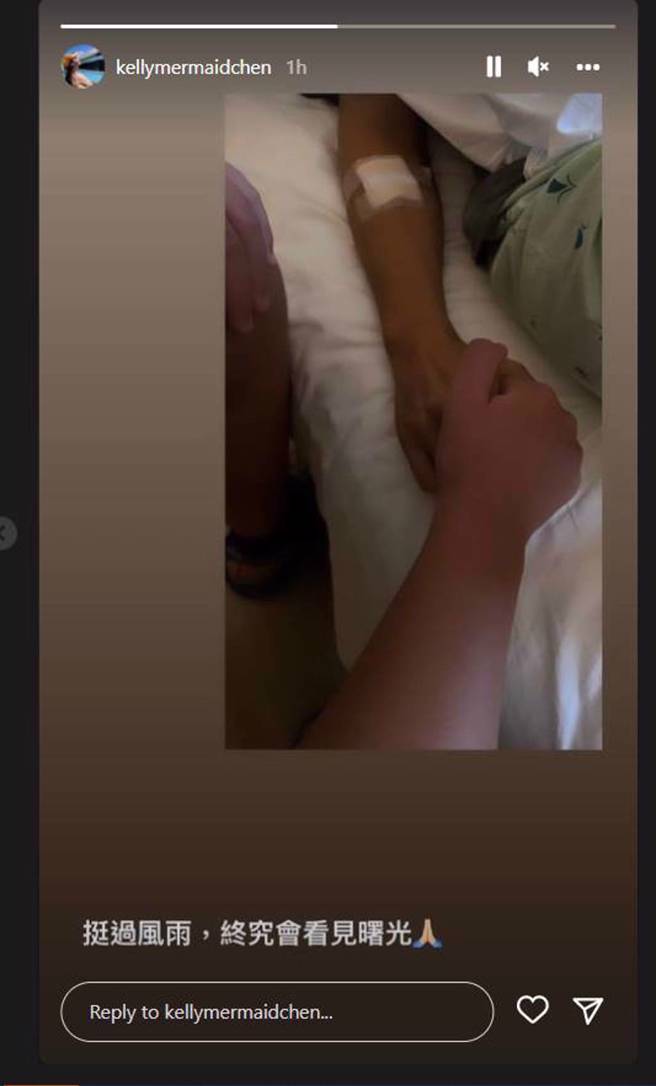 陈若仪上礼拜在IG限时动态曝林志颖的现况。（图／取材自陈若仪 Instagram）