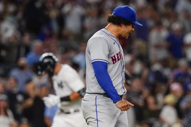 大都会先发投手华克被洋基贾吉轰出全垒打。（美联社）