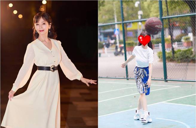 赵雅芝在街头打篮球。（图／取材自赵雅芝微博）