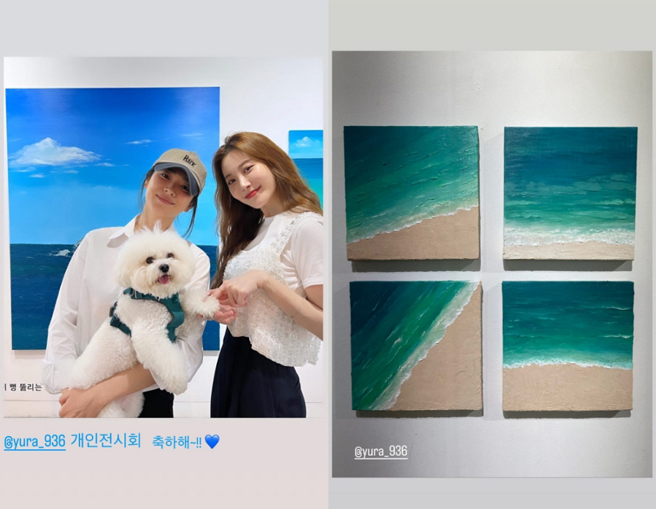日前宋慧乔现身Yura个人画展，两人合照引起热烈讨论。(图/ 摘自宋慧乔IG)