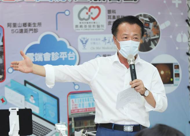 嘉義縣長翁章梁直對手王育敏是台北看天下，她所說的農產品外銷「我們已經在做了」。（嘉義縣政府提供∕呂妍庭嘉義傳真）