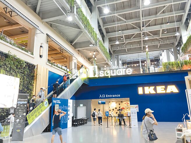 捷运小碧潭站商场有IKEA等诸多名店进驻，舒适好逛。（温博钧摄）
