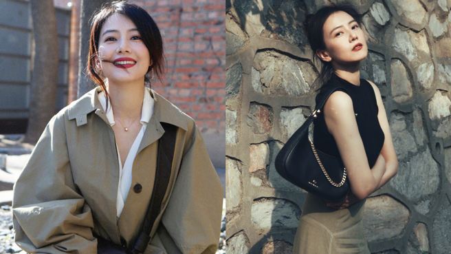 高圆圆近日被媒体拍到带女儿现身公园时的模样。（图／微博@高圆圆）