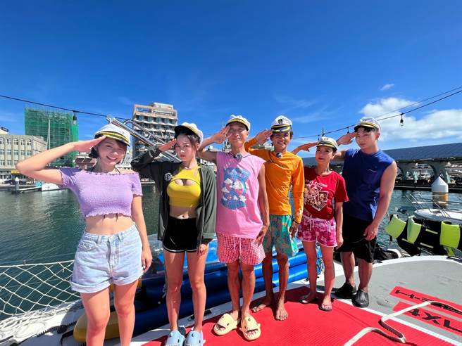 林莎（左起）、藍藍、浩子、阿翔、楊繡惠、明杰。（民視提供）