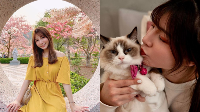 张皮皮是宠物营养师，同时也是JKF女郎。(图/张皮皮 IG)