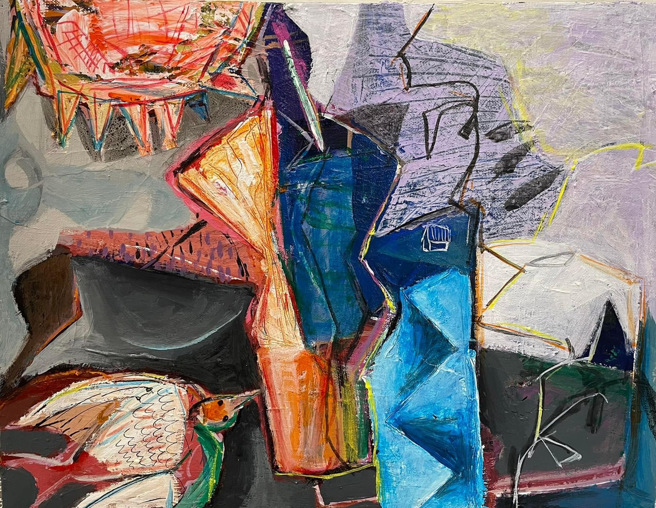 「心中的唯一」是拉出一条你不认识的线条是需要多大的勇气，我们所做的事情大都是为了寻求别人的肯定，所以当画面出现连自己都无法理解的线条是多么令人困惑的一件事情。(照片/高雄市文化中心提供)