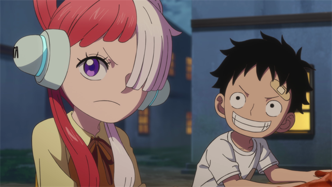 《航海王剧场版：红髮歌姬》鲁夫跟美音是青梅竹马。（台北双喜电影提供）