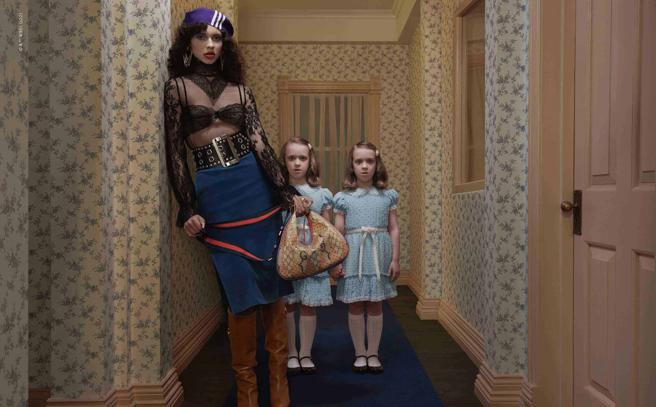 Gucci释出最新最新EXQUISITE GUCCI 形象广告，致敬电影大师Stanley Kubrick，还原许多电影名场面。（Gucci提供）